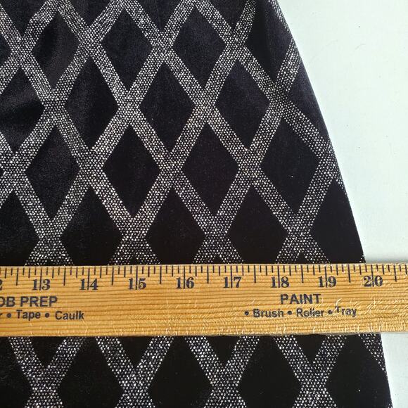 JH Evening Black Velvet Silver Glitter Mini Dress 14 Cocktail Cruise Party Event - Picture 10 of 11